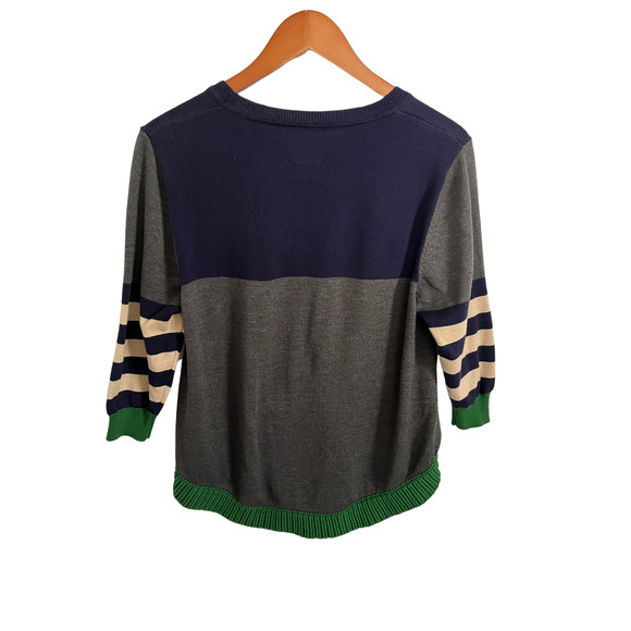 LILI'S CLOSET Colorblock Crewneck Pullover Sweater Long Sleeve Women's Size M - Picture 2 of 4